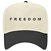 Trenz Shirt Company Embroidered Otto Hat 5 Panel Mid Profile - Charlie Kirk Freedom Design, Natural/Black