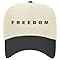 Trenz Shirt Company Embroidered Otto Hat 5 Panel Mid Profile - Charlie Kirk Freedom Design, Natural/Black