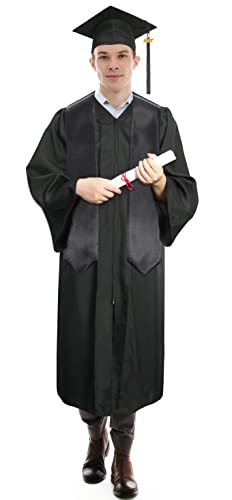 Image of Plain Graduation Stole Sash 60 Inch Unisex Adults Solid
