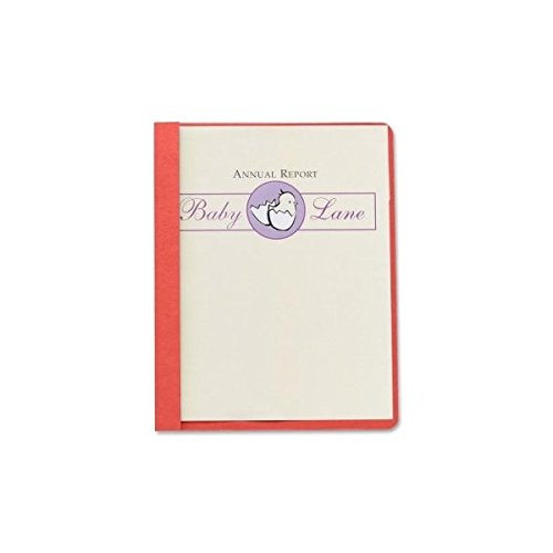 Business Source Report Cover - Letter - 8.5amp;quot; x 11amp;quot; - 3 Fastener - 100 Sheet - 25 / Box - Red, Clear