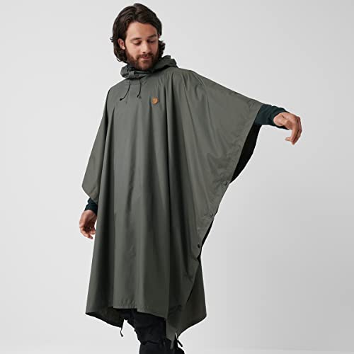 Fjällräven Unisex Poncho Regenmantel, Grün (Dark Olive 633), Einheitsgröße Große Größen EU