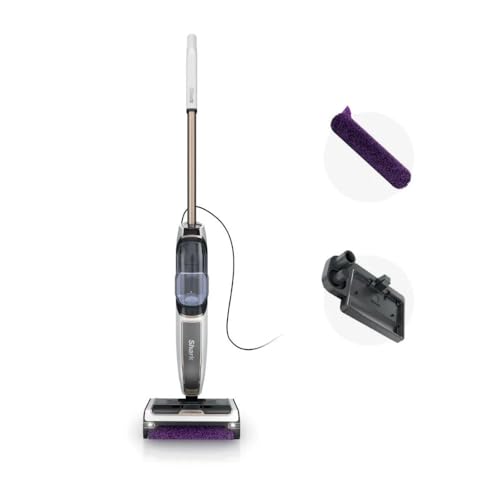 Shark Steam PickUp 3-in-1 Steam Mop for Hard Floors Cleans & Separates Wet & Dry Dirt 420ml Content Inc. Extra Brush Roll Storage Station & Brush Roll Holder White SD200ME 5 Years Warranty