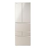 TOSHIBA(東芝) 冷蔵庫 幅65.0㎝ 462L フレンチドア GR-Y460FH(EC) サテンゴールド 野菜室がまんなか 大容量 自動製氷 使い勝手 両開きタイプ ガラスドア