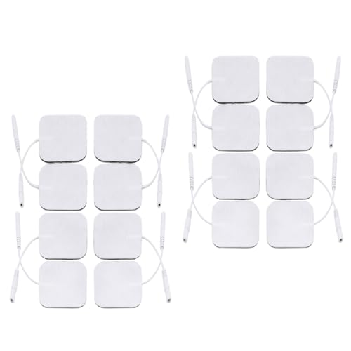 iStim 16 Électrodes TENS Auto-Adhésives 5x5 cm – Douces, Réutilisables, Compatibles...