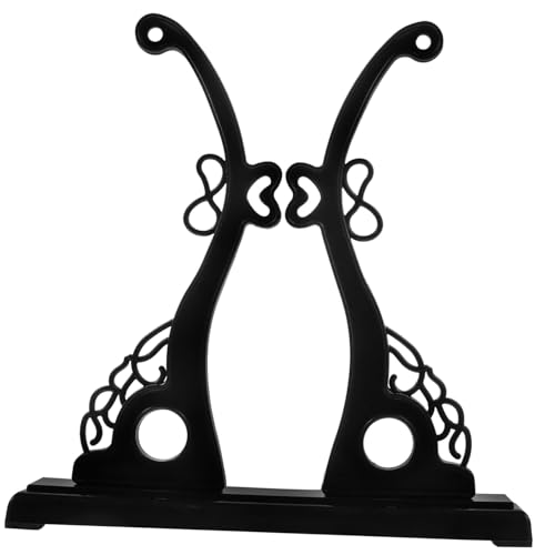 SOIMISS Soporte para Abanicos Redondo Estilo Chino Soporte de Exhibición de Escritorio Estable y Decorativo Base de Exhibición Elegante y Duradera Montaje sin Herramientas Negra