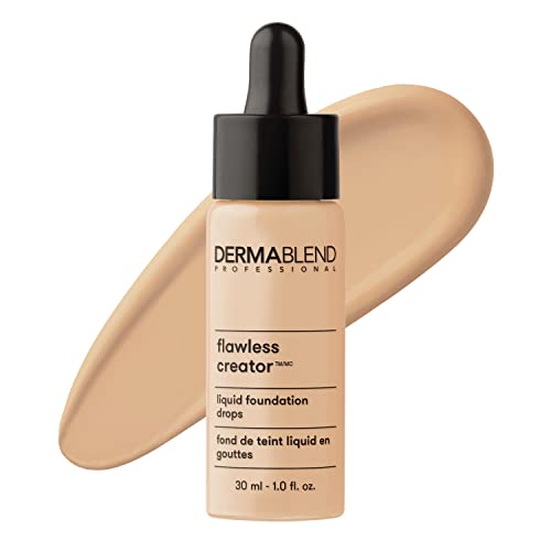 Dermablend Flawless Creator Multi-Use Liquid Foundation Makeup, Full Coverage Lightweight Buildable Foundation, Natural Finish, 1 Fl oz.