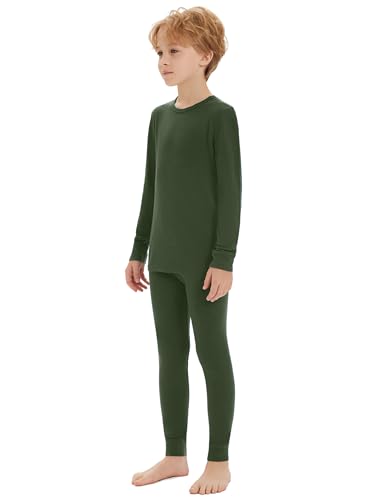 Iguana Unisex Kids 100% Merino Wool Base Layer Set Thermal Underwear Sets for Girls and Boys2