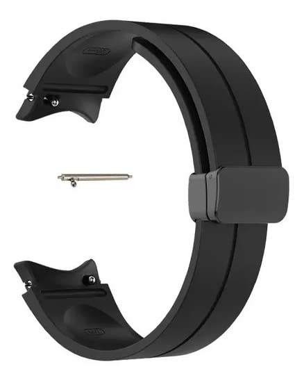 Zapper ® Silicone ZERO GAP Super Strong Magnetic D-Buckle Clasp Strap Band 20 mm for Samsung Galaxy Watch 7 6 5 4 Strap 40mm 44mm, Watch 6 Classic 43mm 47mm, Watch 5 pro 45mm/ 4 Classic 46mm 42mm, 20mm Strap (Full Black) (B0BK4FNZS7) Amazon Price History, Amazon Price Tracker