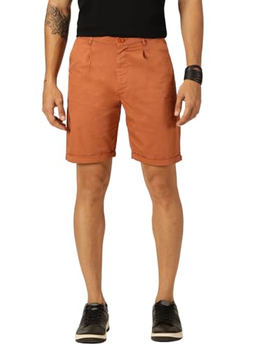 Image of Thomas Scott Men's | Solid | Mid Rise | Light Weight | 100% Cotton | Casual | Chino | Shorts for Men