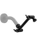 5 Inch Adjustable Shower Head Extension Arm With Locking Set Screw, Singing Rain Metal Matte Black Angle Height Adjustable, Easy To Install, G1/2 Universal Connector Compatible (Matte Black Finish)