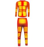 marcas de ropa interior de mujer argentina ✔ Tela de alta calidad: ropa interior térmica de ajuste delgada hecha de material suave y agradable para la piel que garantiza una sensación táctil cálida y cómoda. Ropa interior térmica eléctrica recargable con rodilla, espalda y cintura ambos calefacción, lo que puede aliviar el hombro, la cintura y la incomodidad abdominal.