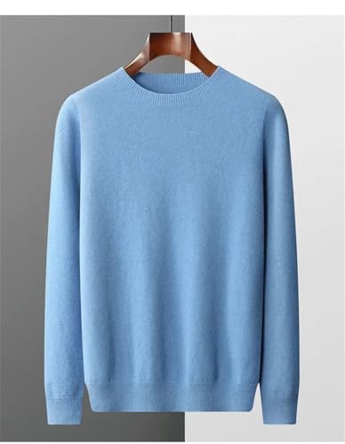 Men's Wool Sweater Solid Round Neck Knitted Pullover Top Loose Casual Long Sleeves Jumper2