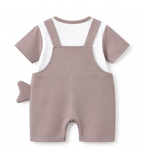 Image of Bold N Elegant Cute Cartoon Bibshorts Dungaree Baby Boy Girl Clothing Tshirt Shorts for little Kids