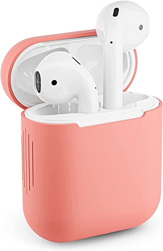 Protective Case for Apple Airpods 1 Silicone Case Airpod Case (Coral)