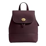 Coach Women's Turnlock Backpack, B4/Black Currant, Medium