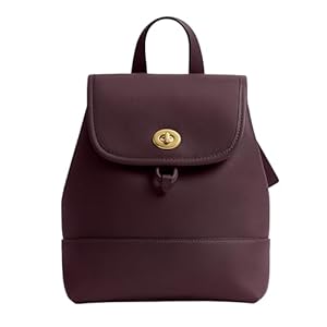 COACH Women's Turnlock Backpack Black Currant One Size
