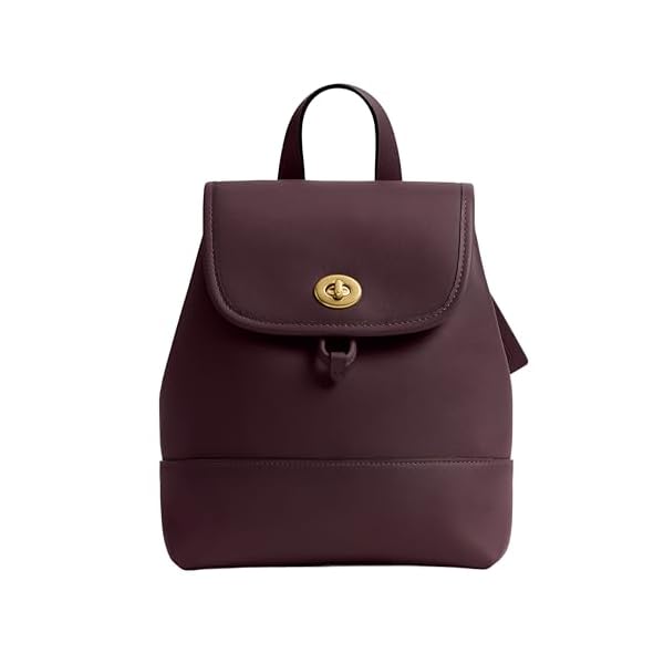 COACH Women's Turnlock Backpack Black Currant One Size