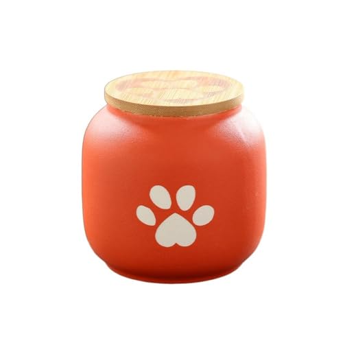 セラミックペット灰収納ボックス 180/500ml かわいい火葬骨壷 犬猫灰用 複数色(-Red-500ml)