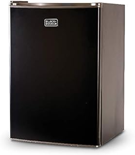 BLACK+DECKER BCRK25B Compact Refrigerator Energy Star Single Door Mini Fridge with Freezer, 2.5 Cubic Feet, Black