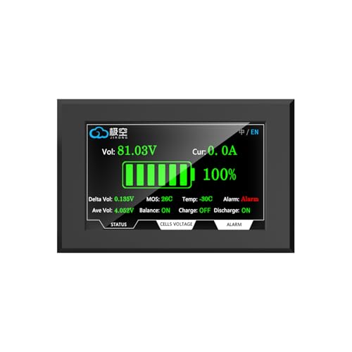 JKBMS 4.3 Inch LCD Touch Screen for JK Smart BMS with 2.5m Extension Cable