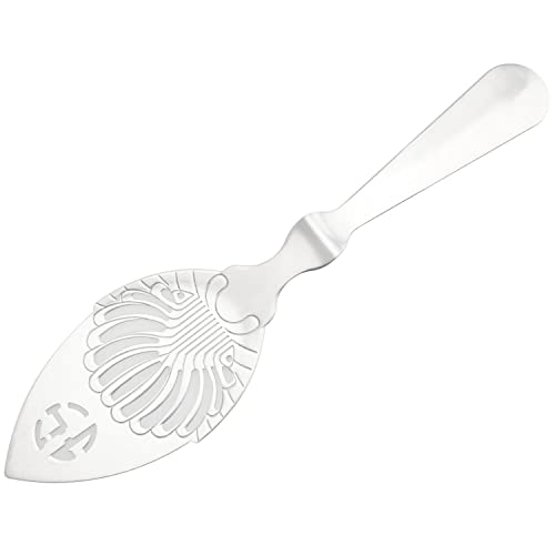 E-outstanding Spoon Stainless Steel, Slotted Spoon Absinthe Fountain Accessory Absinthe Dripper for Absinthe Glasses Sugar Cube, Silver