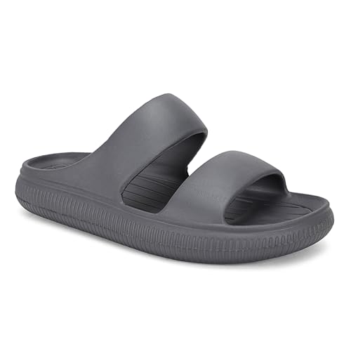 Image of Aqualite Men's Slides Slippers | Slip-On Comfort Flipflop Flat Base, Anti-Skid Sole & Lightweight | Casual Home & Outdoor Sandal for Men