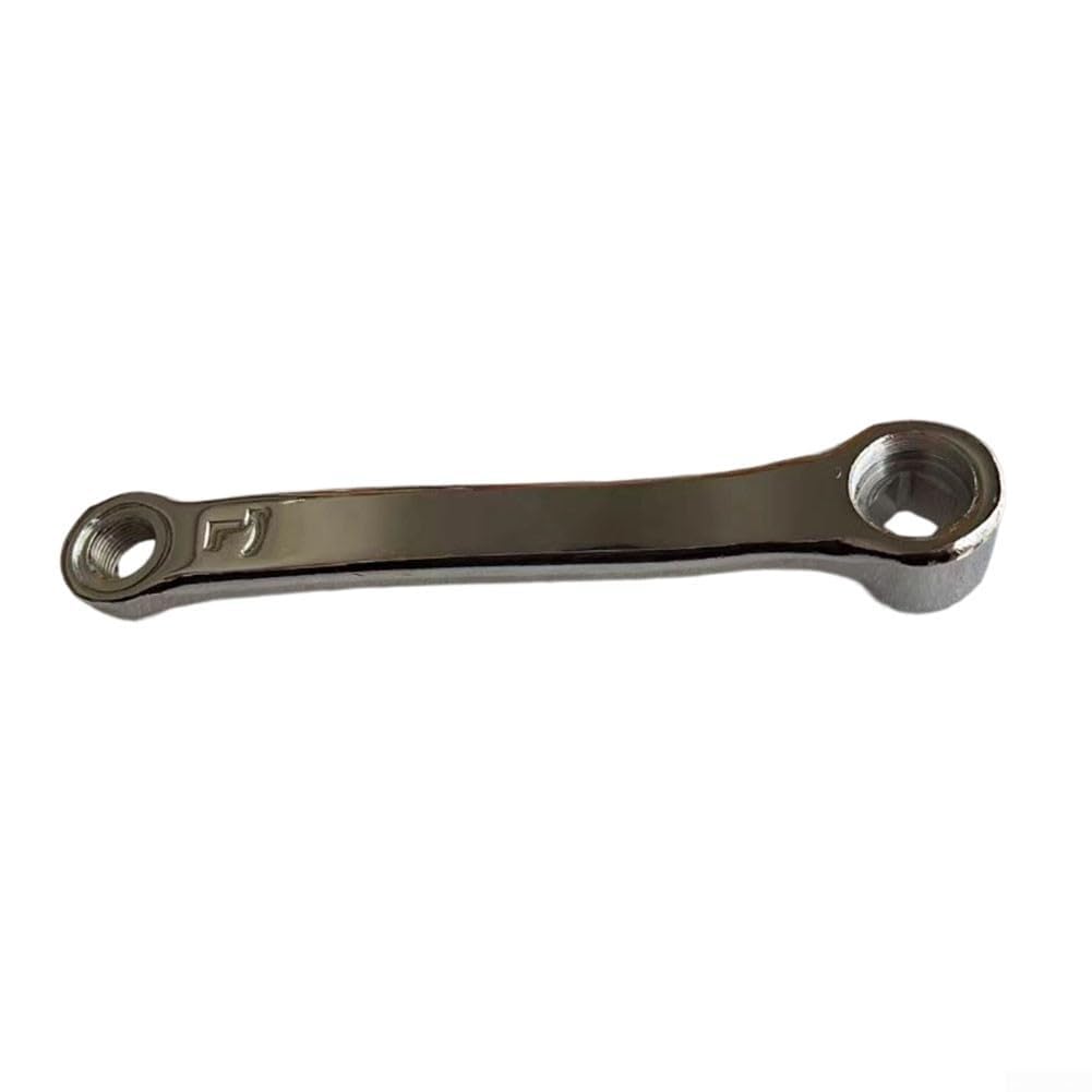 Pedivella in acciaio per cyclette, spaziatura di 152 mm, con foro rombico per pedale filettato M14, coppia di pezzi di ricambio per coppia sinistra e destra, colore argento