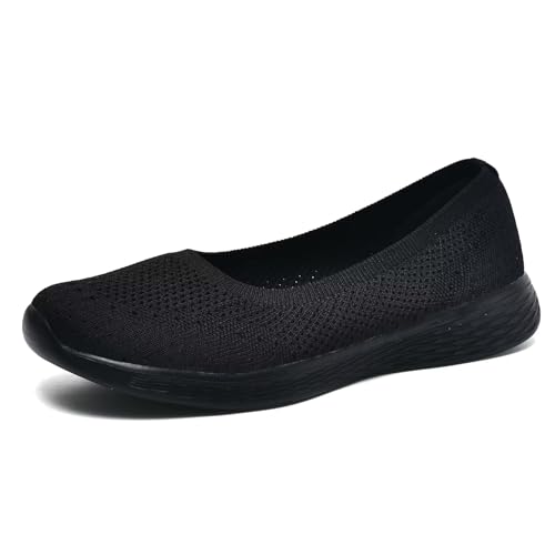 Puxowe Women's Shoes for Women Round Toe Slip on Women's Walking Flat Shoes Memory Foam Shoes Mesh Casual Nurse Sneakers Dress Shoes