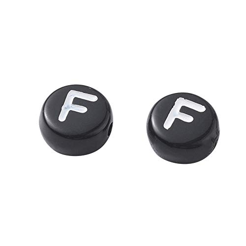 Cheriswelry 1776pcs/box Black Acrylic Alphabet Beads White A-Z Letter Spacer 7mm Flat Round Disc Coin Charms for Name Bracelet Necklace Jewellery Making - Image 3