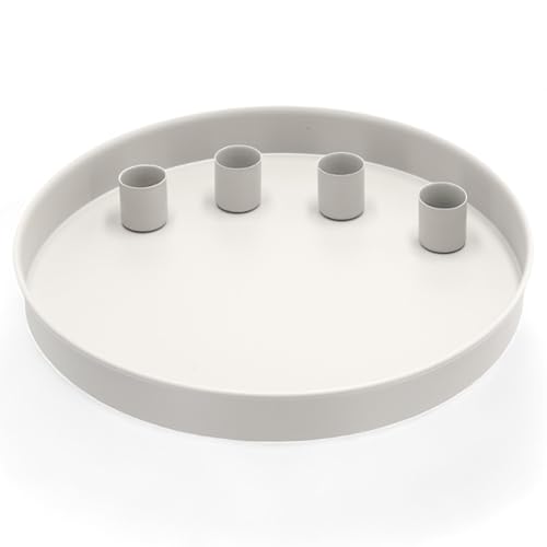 MIJOMA - Rundes Metall-Tablett Ø25cm, Ideal für Advent &...