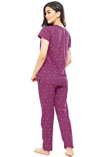 ZEYO-Womens-Cotton-Star-Dot-Printed-Night-Suit-Set-of-Top-Pyjama-5300