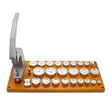 Jieotwice Ręczny Zegarek Caseback Press Cover Closer Tool Crystal Presser Zestaw 25 Matryc Ze Stopów W Zestawie Dla Zegarmistrzów