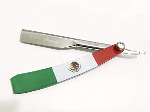 Mexican Flag Handle Razors Barber Salon Straight Cut Throat Shaving Razor