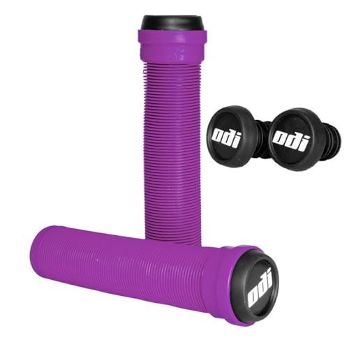 F26 Odi Stunt-Scooter BMX Dirt Trick Tret Freestyle Roller Longneck Poignées souples avec embouts de guidon de Barends (SL/135 mm/violet)