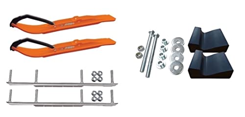 C&A Pro Orange XT Snowmobile Skis w/ 7.5