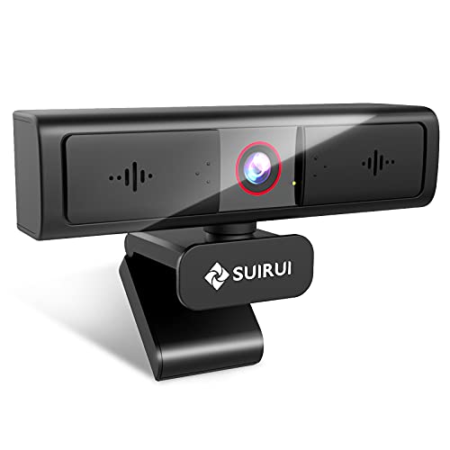 【Microfono e tecnologia di cancellazione del rumore】La webcam Suirui 1080P HD dispone di due microfoni integrati in combinazione con la tecnologia di riduzione del rumore garantiscono una forte riduzione del circuito e del rumore di fondo per controllare il rumore esterno. Distanza di registrazione omnidirezionale fino a 6 m cattura la tua voce da tutte le angolazioni. La webcam 1080P HD con microfono è stata progettata per una perfetta presentazione della tua voce e della tua cornice.