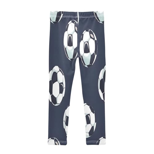 Bolaz Toddler Girls Leggings Printed Yoga Pants Leggings Footballs and Dark Background for Kids2