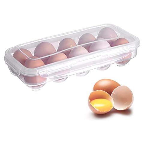 Ruikdly Hueveras para Frigorifico, Caja de Plástico para Huevos Cover