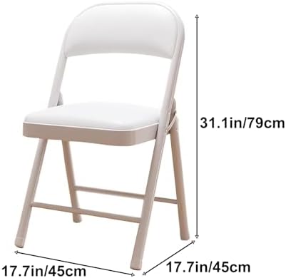 Pink Folding Chairs with Padded Cushion - Foldable PU Leather Lounge Chair for Home, Office, Outdoor, and Party Use - Comfortable & Stylish Seating Solution