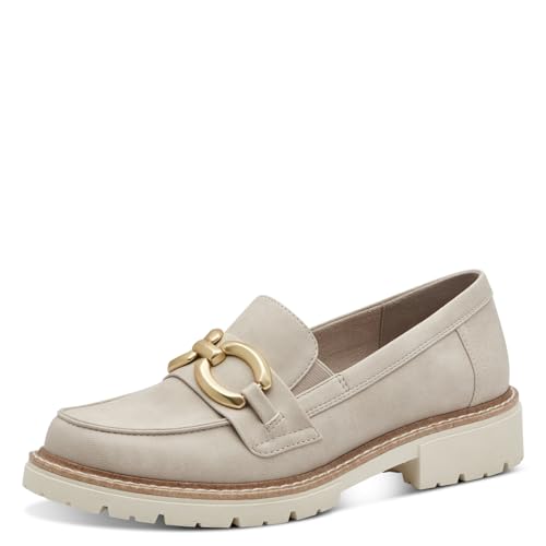 Jana Damen Slipper mit Blockabsatz Vegan, Beige (Beige), 39 EU
