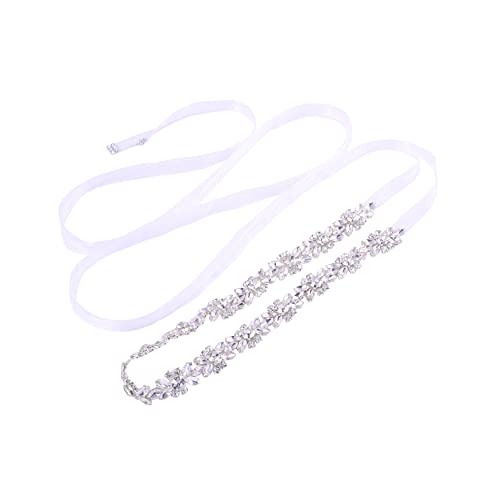 Bridal Belt Handmade Rhinestone Bridesmaid Sash Thin Crystal Wedding Belt For Formal Evening Gown