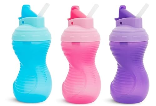 Munchkin Mighty Grip Flip Straw Cup - 10-Ounce (3 Pack)