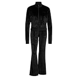 adidas Women’s Glam Velvet Tracksuit, black, XXL