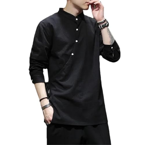 Amazon.com: XJRJ Mens Chinese Style Cotton Linen Shirt Tang