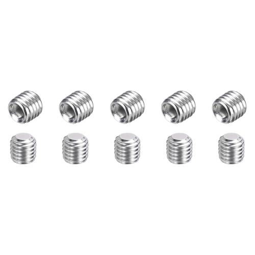 QUARKZMAN 10 tornillos prisioneros M10-1,5 x 10 mm, de acero inoxidable 304, con punta de copa y cabeza Allen, con hexágono interior para reparación de accesorios de baño, muebles