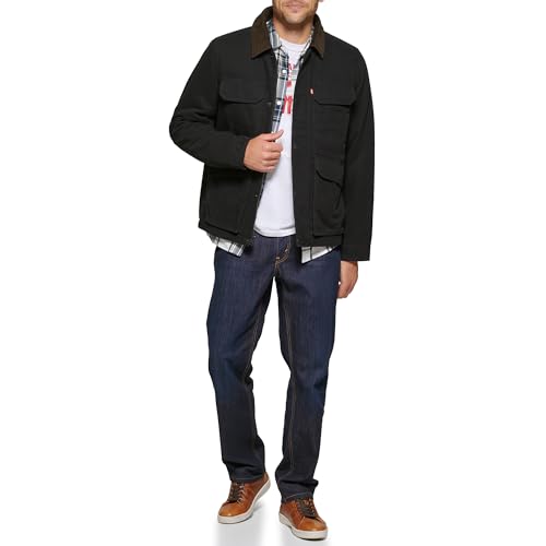 Image of Levi's Men's Cotton 4-pocket Depot Jacket With Corduroy Collar