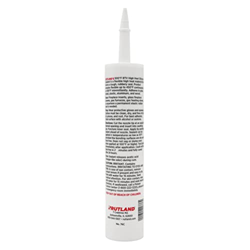 Rutland 500°F RTV High Heat Silicone, High Temperature Sealant, Made in
