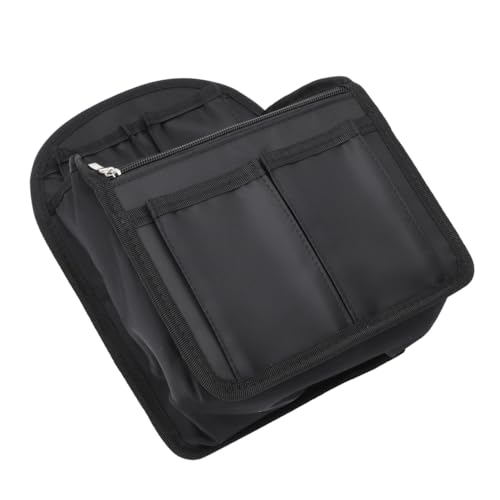Sac de rangement intérieur noir compact pour téléphone et cosmétiques