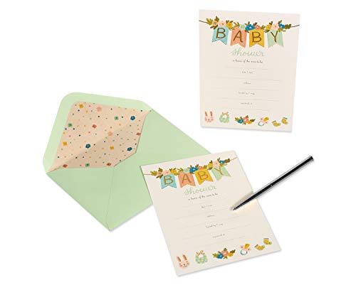 Image of Papyrus Baby Shower Invitations, Banner (20-Count)