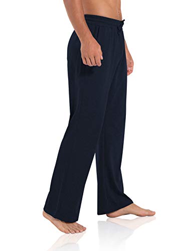 Image of Agnes Urban Men's Joggers Sweatpants Open Bottom Straight Leg Casual Loose Fit Running Athletic Jersey Pants with Pockets